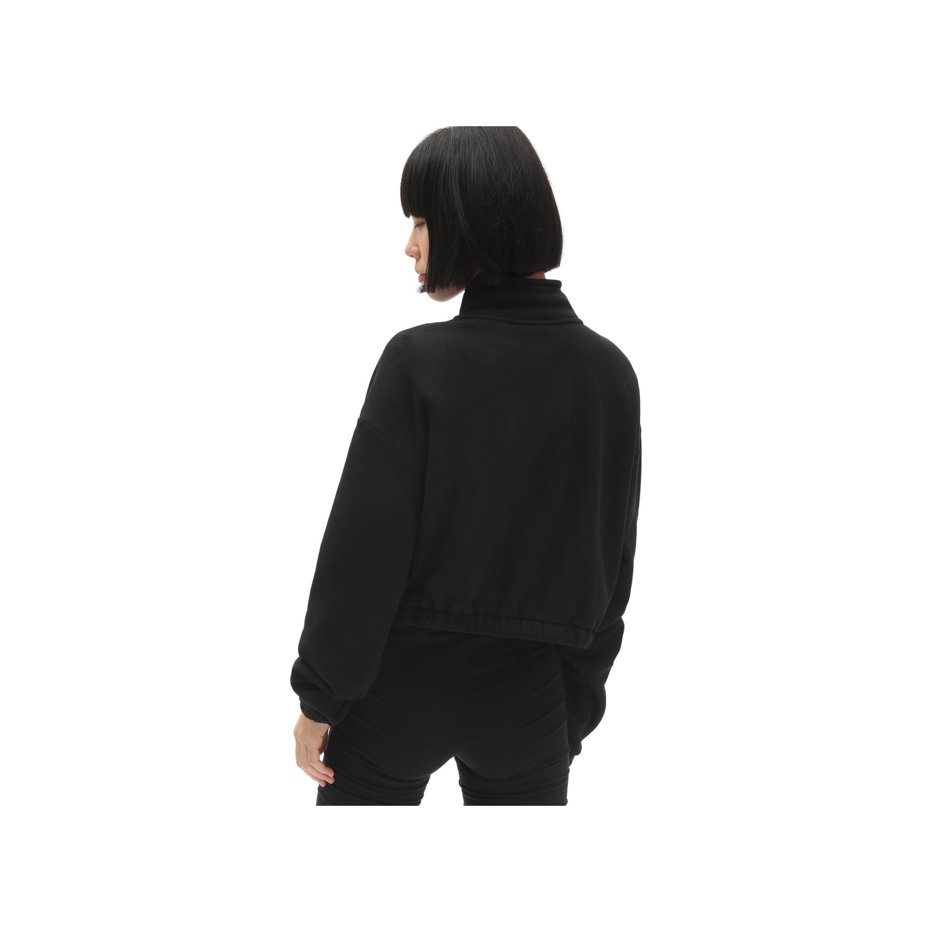 Vans Sudadera Mujer WM LEFT CHEST HALF ZIP FLEECE vista trasera Vans Sudadera Mujer WM LEFT CHEST HALF ZIP FLEECE vista trasera