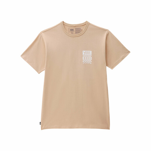VANS OFF THE WALL CHECK GRAPHIC SS TEE beige