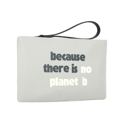 ECOALF LUPITAALF CLUTCH W/ MESSAGE gris