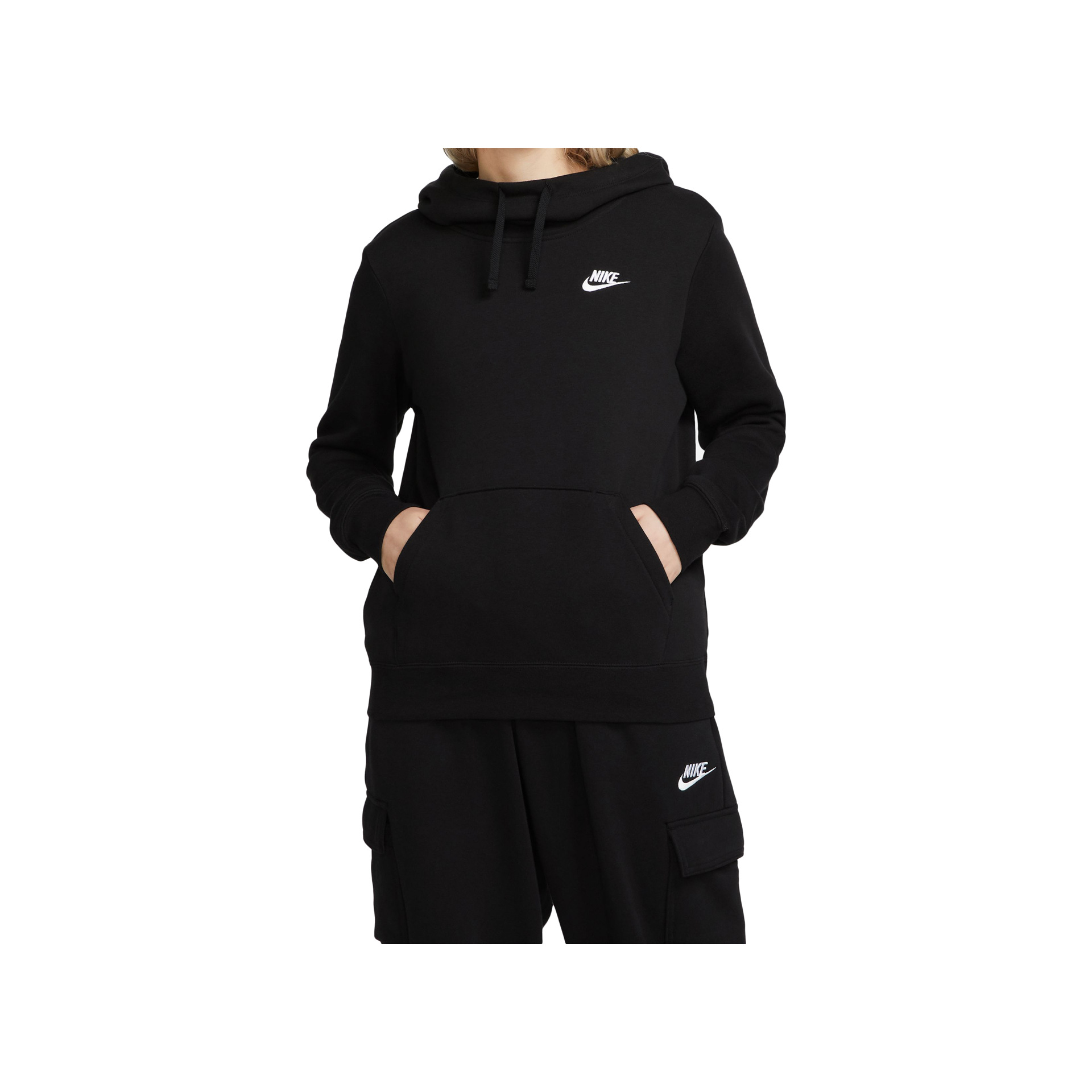 Nike Sudadera Mujer W NSW CLUB FLC FNL HOODIE STD vista frontal Nike Sudadera Mujer W NSW CLUB FLC FNL HOODIE STD vista frontal