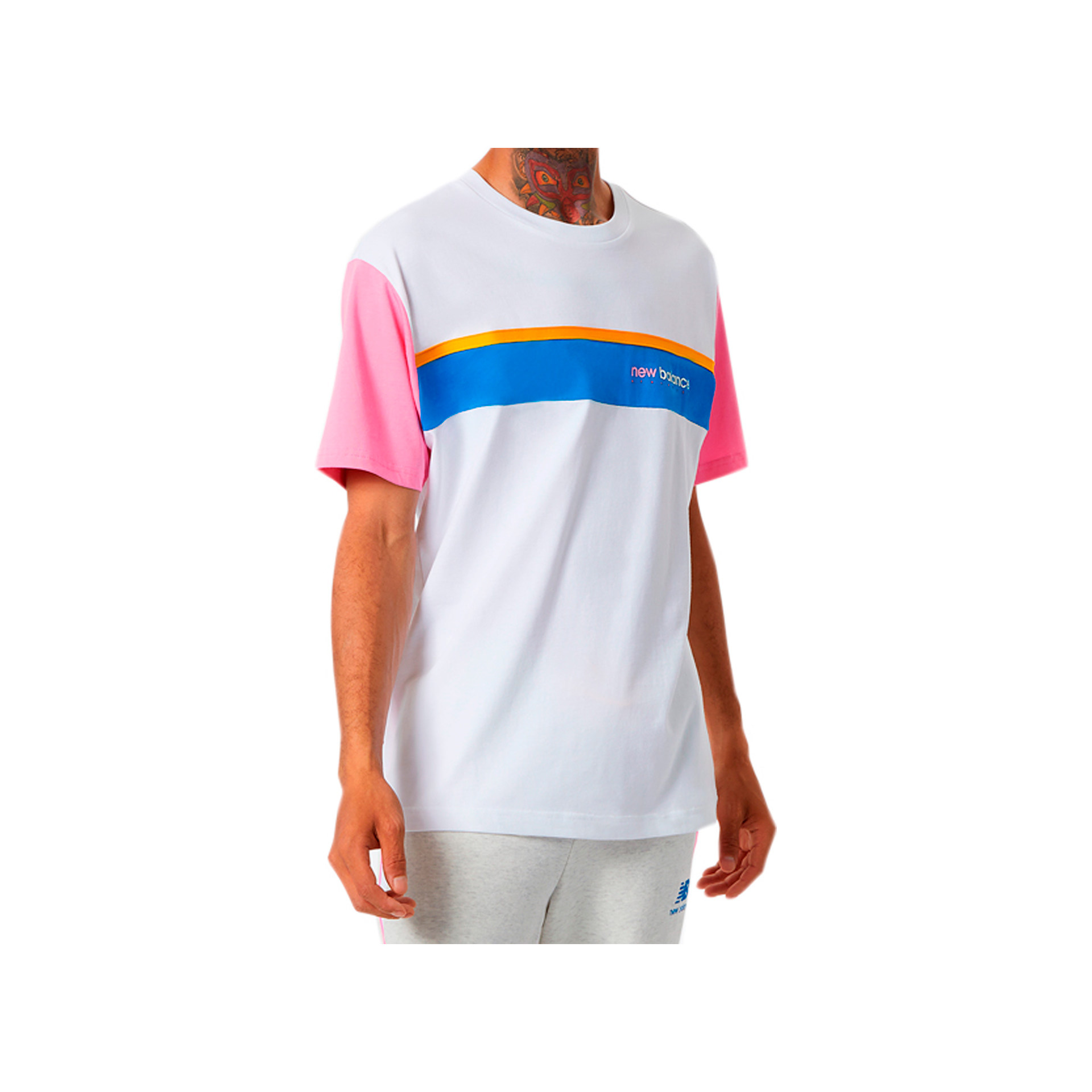 New Balance Camiseta Hombre NB Athletics Amplified Linear Tee vista frontal New Balance Camiseta Hombre NB Athletics Amplified Linear Tee vista frontal