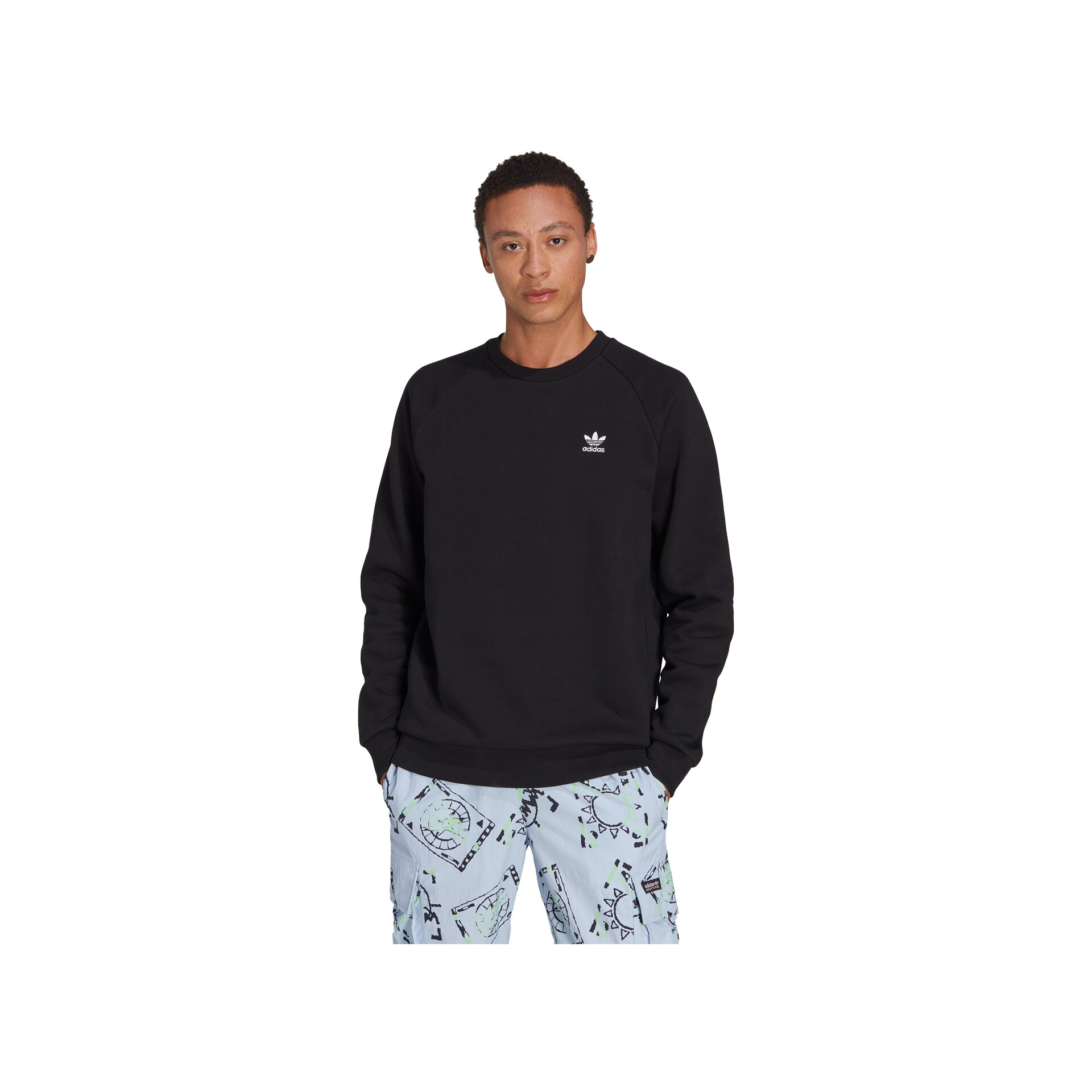 adidas Sudadera Hombre ESSENTIAL CREW vista trasera adidas Sudadera Hombre ESSENTIAL CREW vista trasera