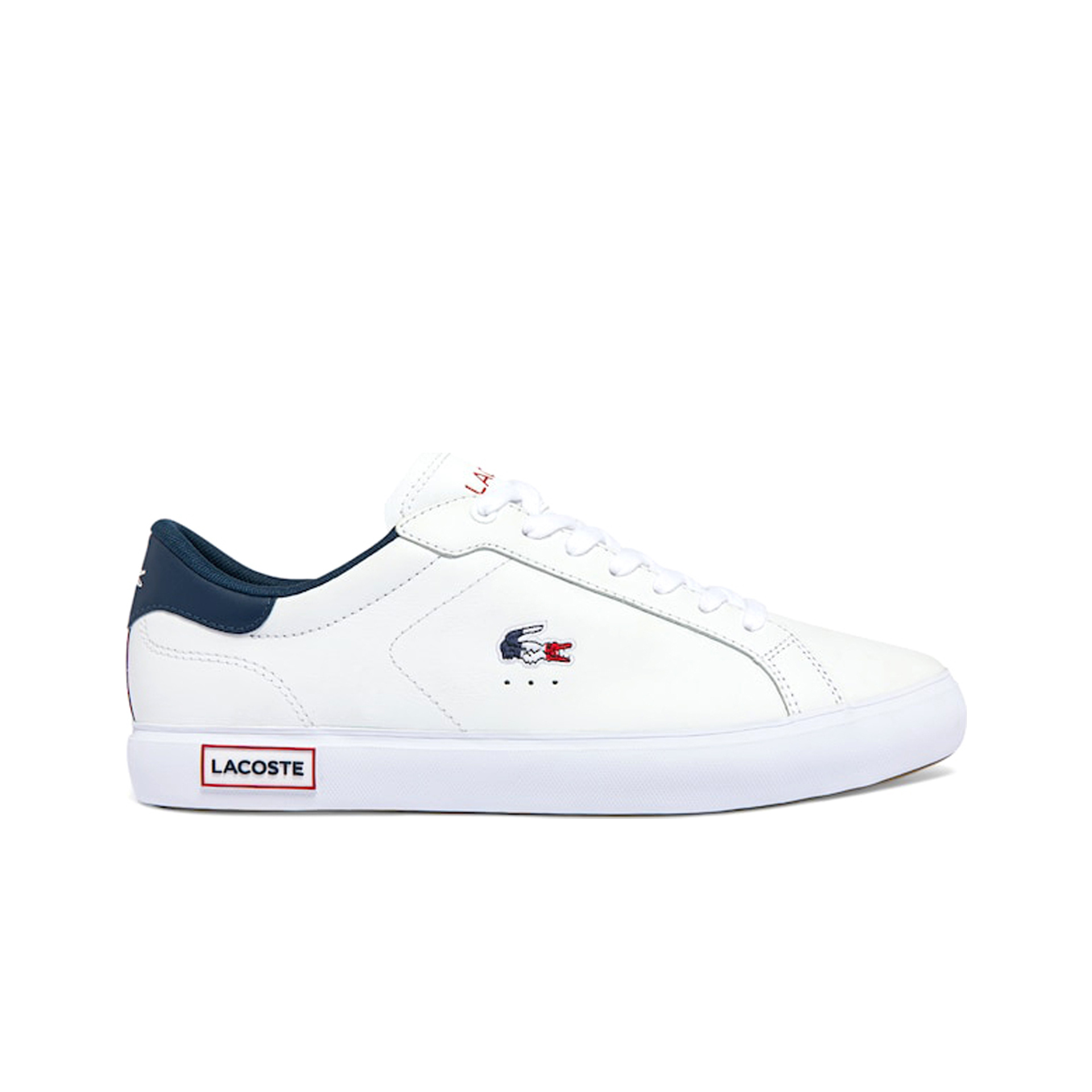 Lacoste Zapatillas Hombre POWERCOURT LEATHER TRICOLOR SNEAKERS lateral exterior Lacoste Zapatillas Hombre POWERCOURT LEATHER TRICOLOR SNEAKERS lateral exterior