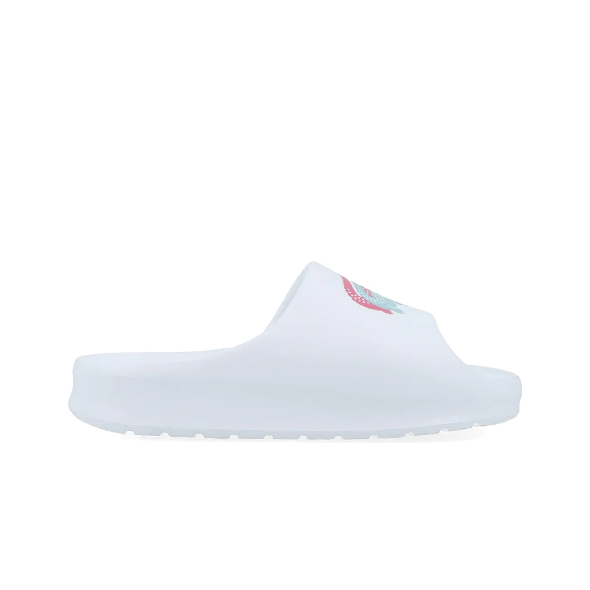 Lacoste Chancletas y Sandalias Mujer SERVE 2.0 EVO SNYTHETIC COLOUR BLOCK SLIDES lateral exterior Lacoste Chancletas y Sandalias Mujer SERVE 2.0 EVO SNYTHETIC COLOUR BLOCK SLIDES lateral exterior