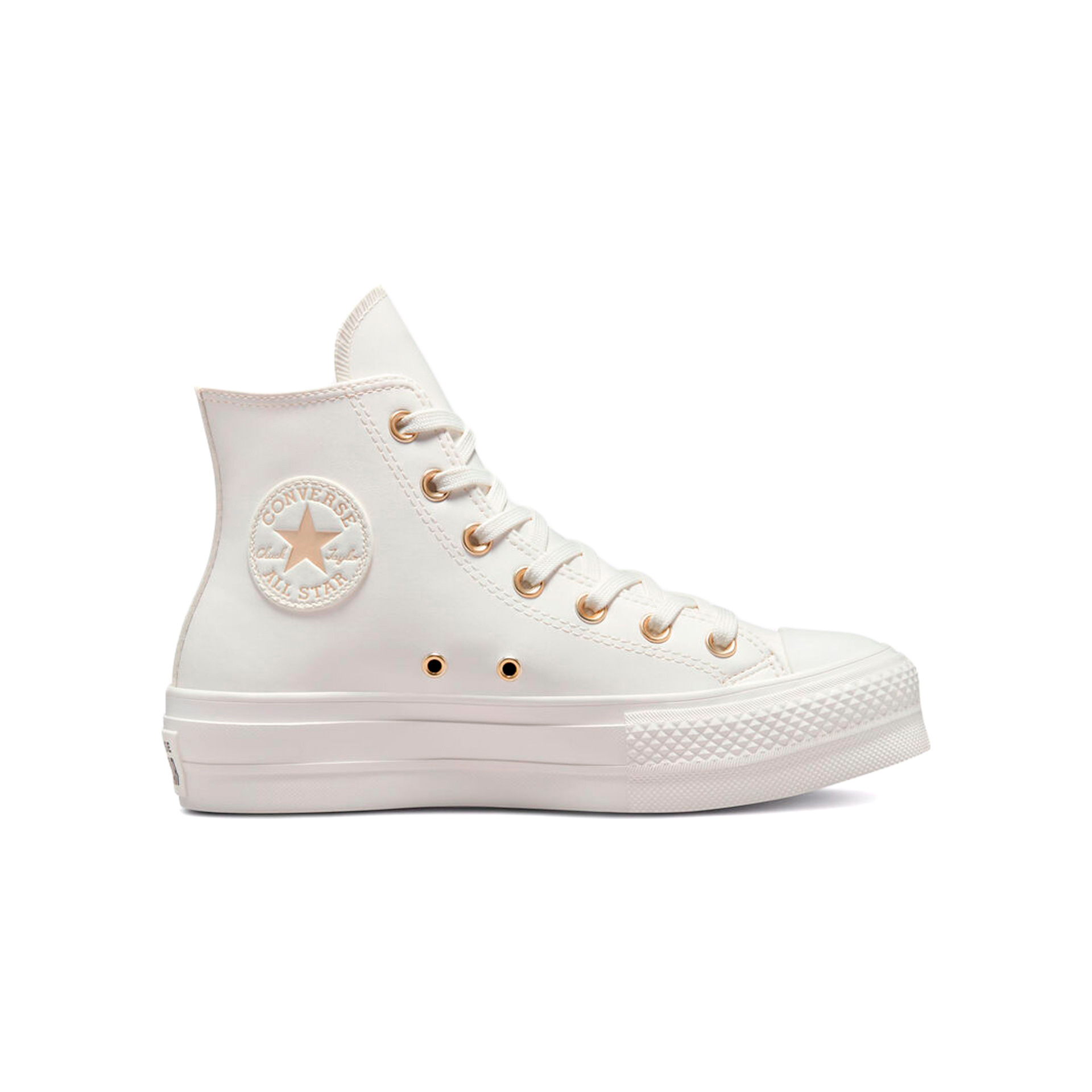 Converse Zapatillas Mujer CHUCK TAYLOR ALL STAR LIFT PLATFORM MONO WHITE lateral exterior Converse Zapatillas Mujer CHUCK TAYLOR ALL STAR LIFT PLATFORM MONO WHITE lateral exterior