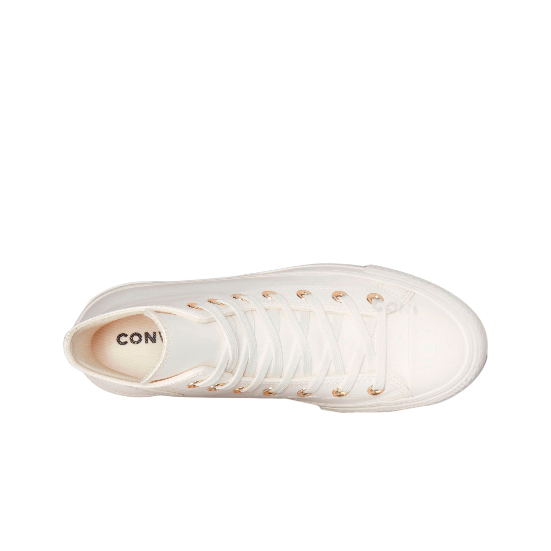 Converse Zapatillas Mujer CHUCK TAYLOR ALL STAR LIFT PLATFORM MONO WHITE vista frontal girada 45º Converse Zapatillas Mujer CHUCK TAYLOR ALL STAR LIFT PLATFORM MONO WHITE vista frontal girada 45º