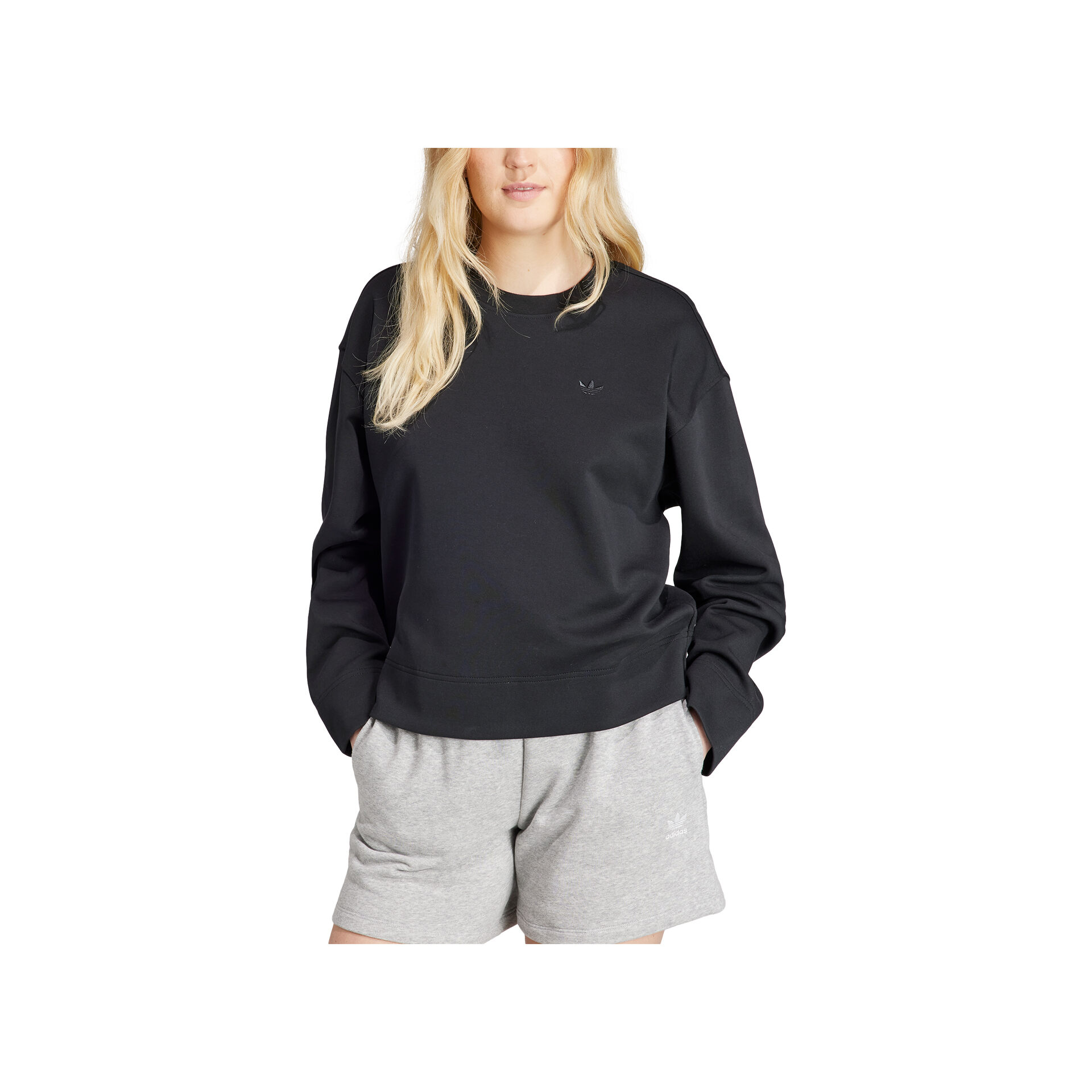 adidas Sudadera Mujer ESS SHORT SWEAT vista frontal adidas Sudadera Mujer ESS SHORT SWEAT vista frontal