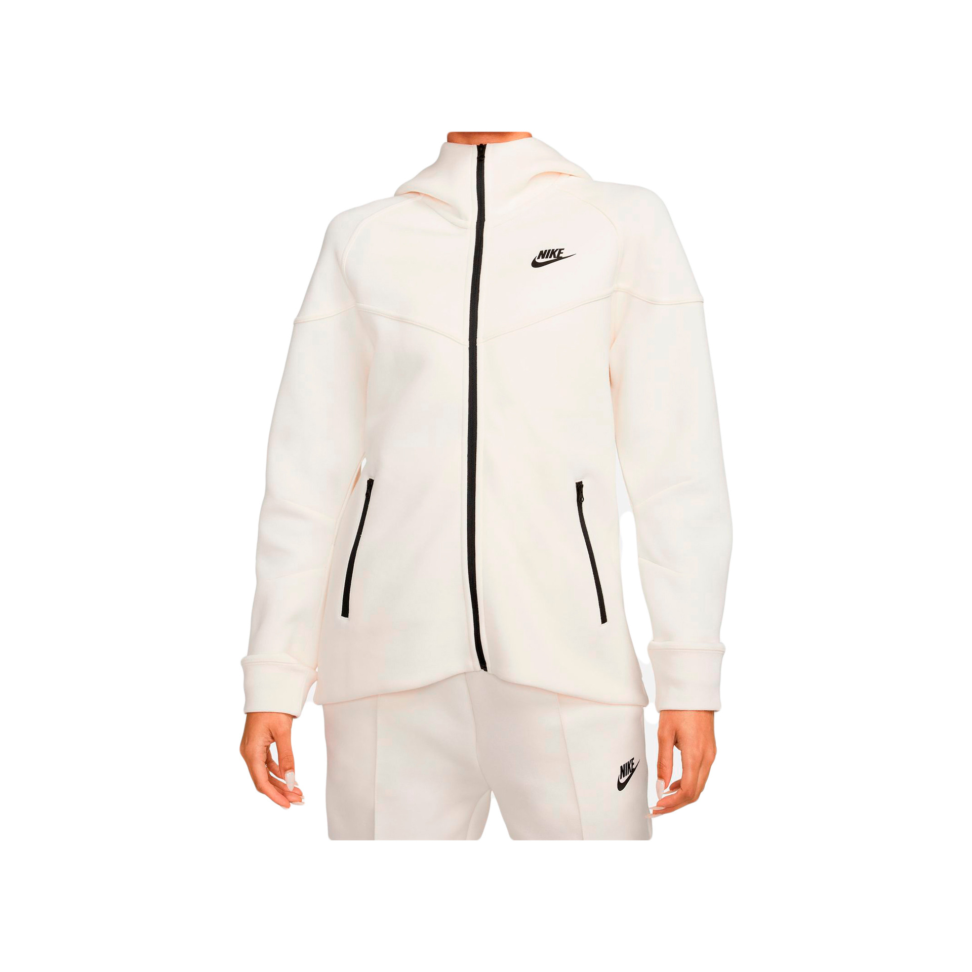 Nike Sudadera Mujer W NSW TCH FLC WR FZ HDY vista frontal Nike Sudadera Mujer W NSW TCH FLC WR FZ HDY vista frontal
