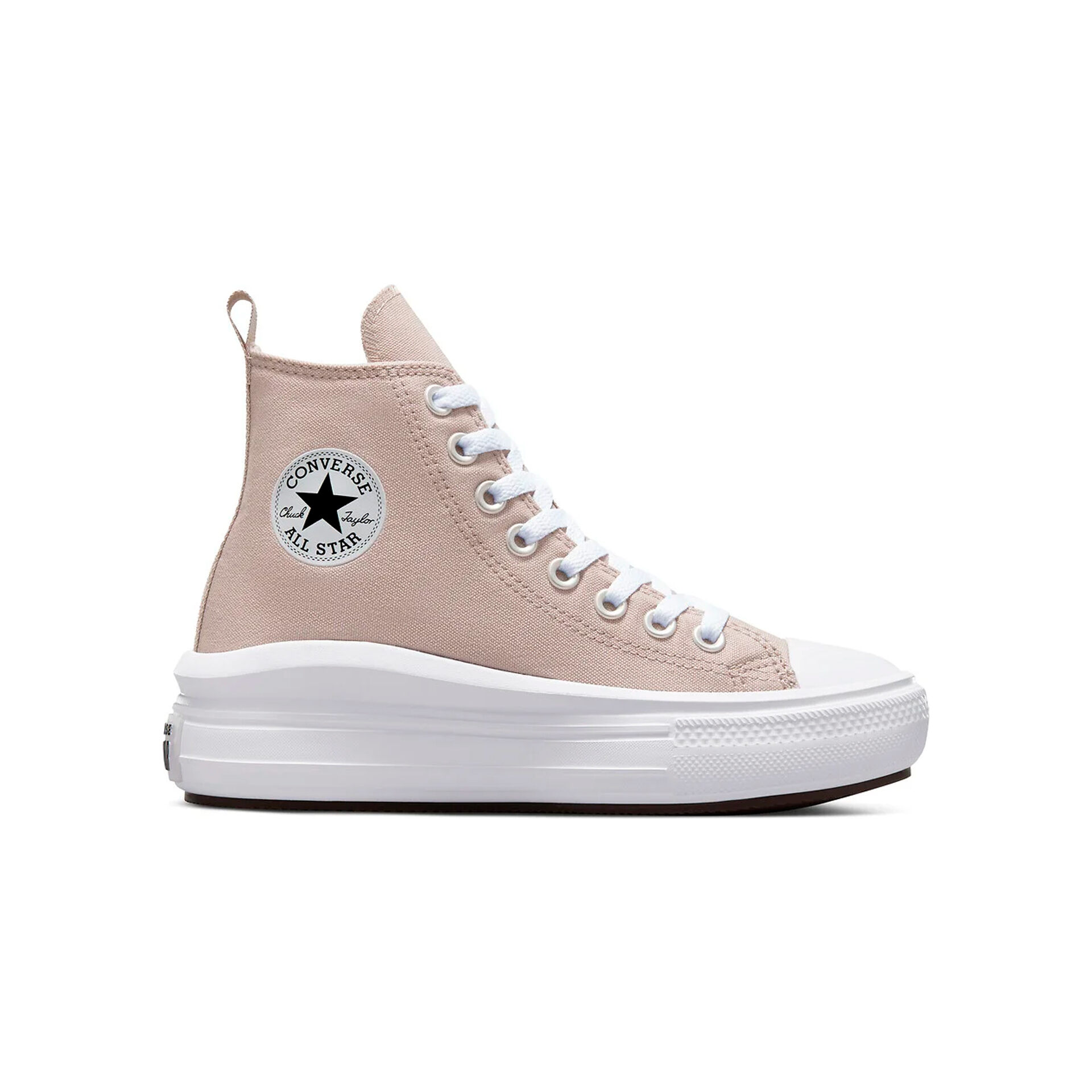 Converse Zapatillas Niña/os CHUCK TAYLOR ALL STAR MOVE PLATFORM COATED LEATHER lateral exterior Converse Zapatillas Niña/os CHUCK TAYLOR ALL STAR MOVE PLATFORM COATED LEATHER lateral exterior