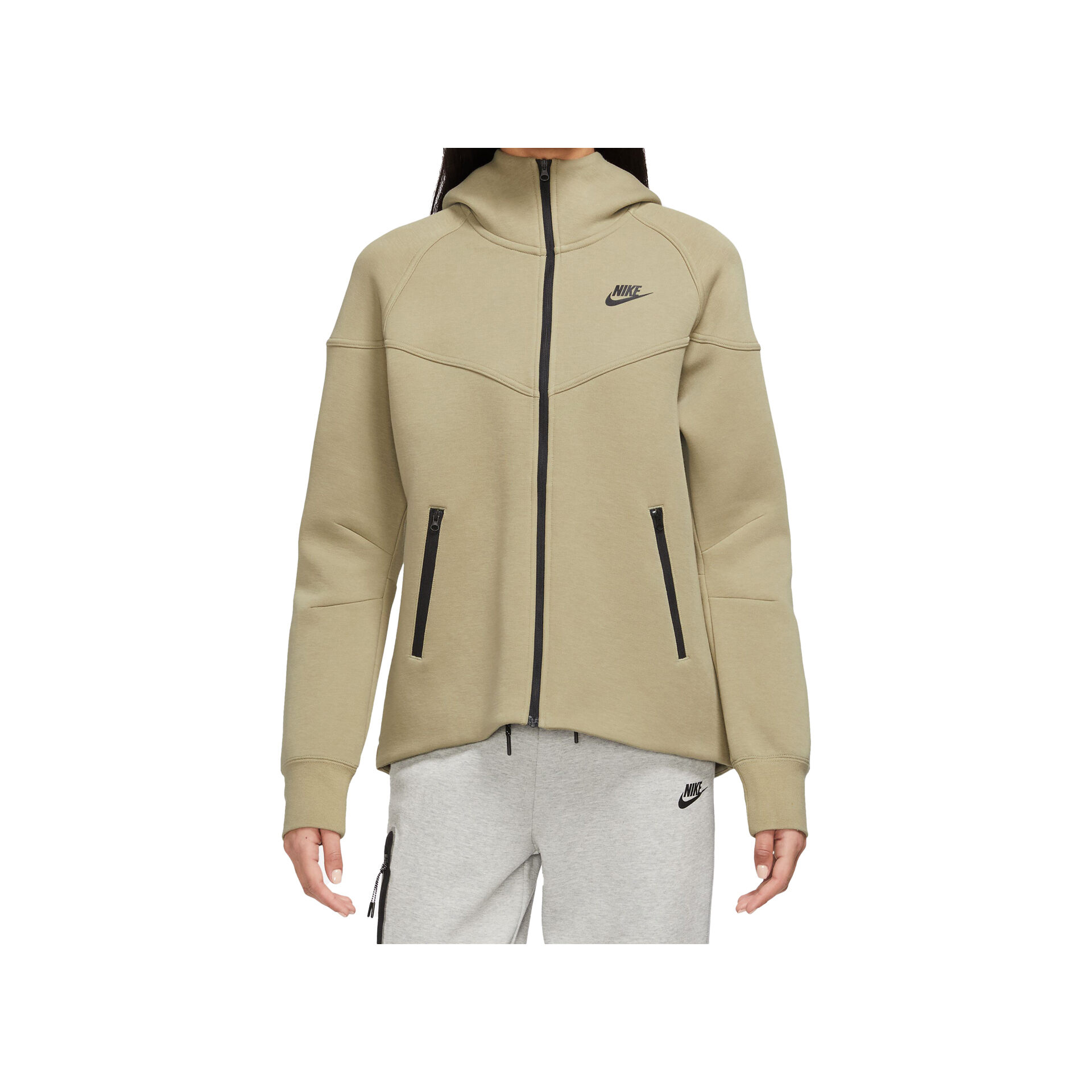 Nike Sudadera Mujer W NSW TCH FLC WR FZ HDY vista frontal Nike Sudadera Mujer W NSW TCH FLC WR FZ HDY vista frontal
