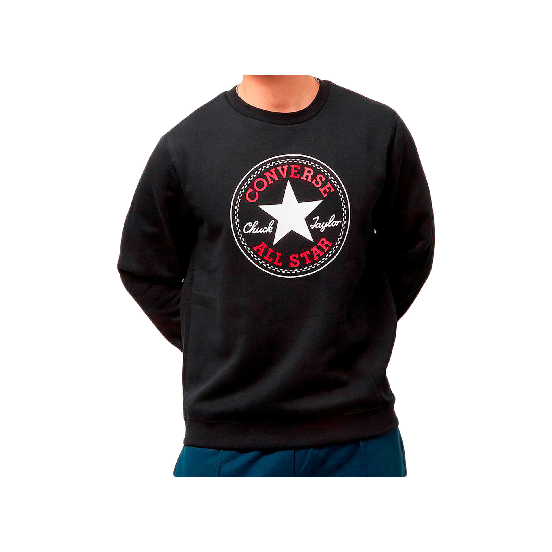 Converse Sudadera Hombre ALL STAR PATCH BRUSHED vista frontal Converse Sudadera Hombre ALL STAR PATCH BRUSHED vista frontal