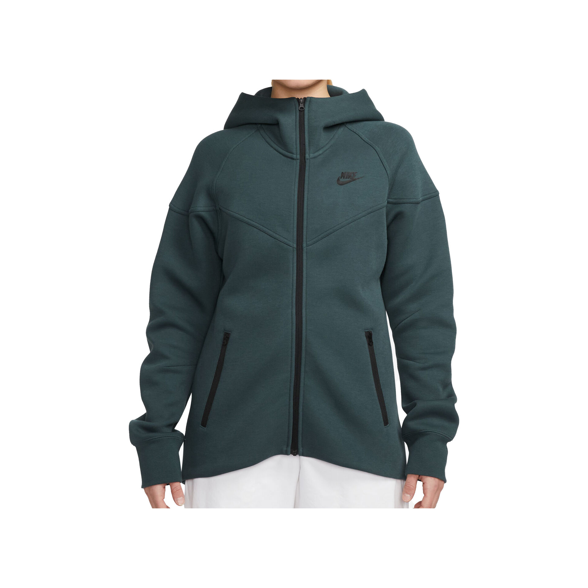 Nike w nsw tch flc wr fz hdy Sudadera Mujer