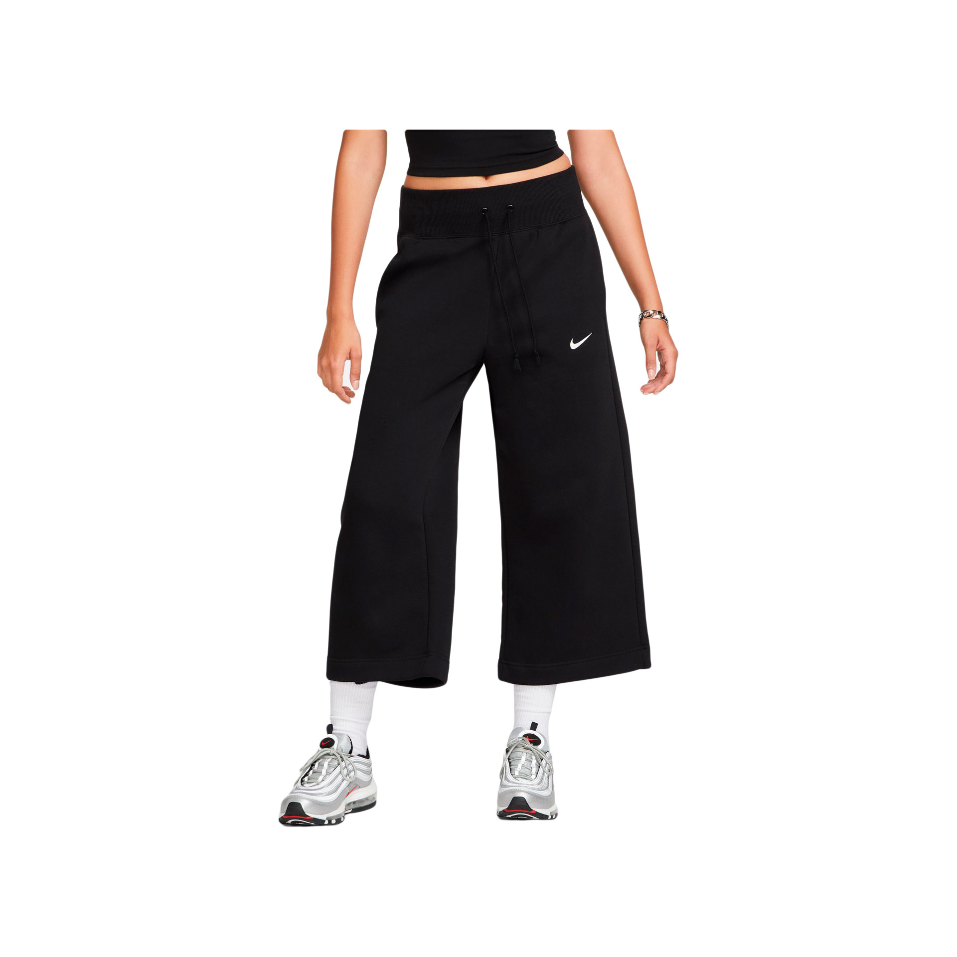Nike Pantalón Mujer W NSW PHNX FLC HR CROP SWTP vista frontal Nike Pantalón Mujer W NSW PHNX FLC HR CROP SWTP vista frontal
