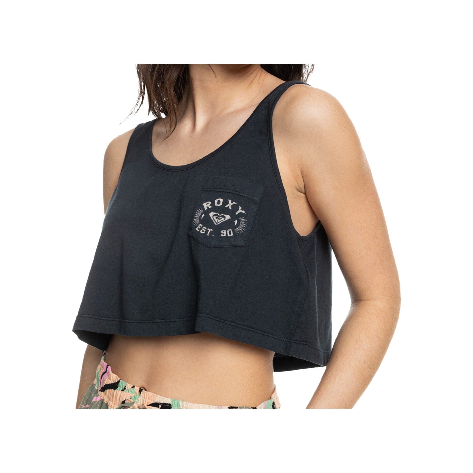 Roxy Camiseta Mujer CROP SUMMER A vista frontal Roxy Camiseta Mujer CROP SUMMER A vista frontal