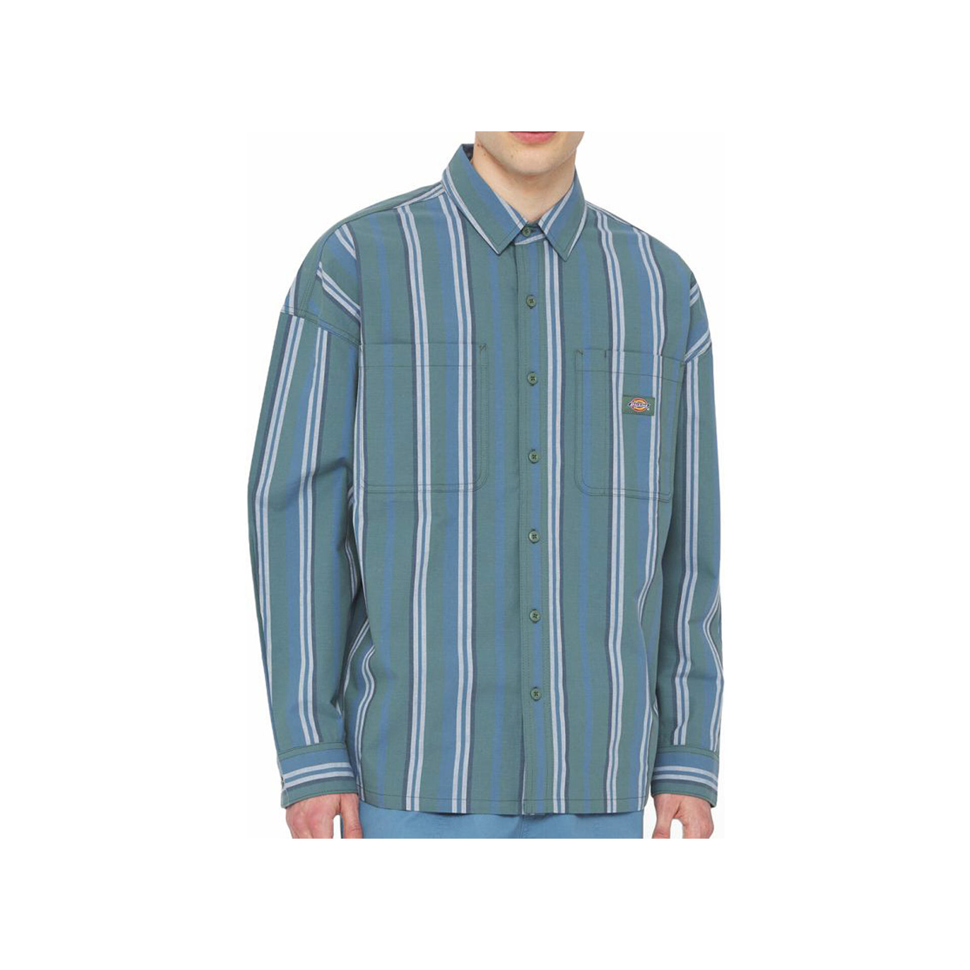 Dickies Camisa Hombre GLADE SPRING SHIRT LS VRTICL YD vista frontal Dickies Camisa Hombre GLADE SPRING SHIRT LS VRTICL YD vista frontal
