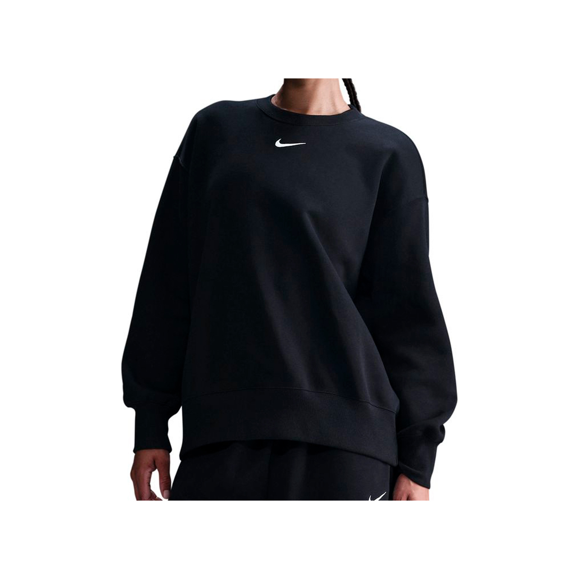 Nike w nsw phnx flc os long crew Sudadera Mujer