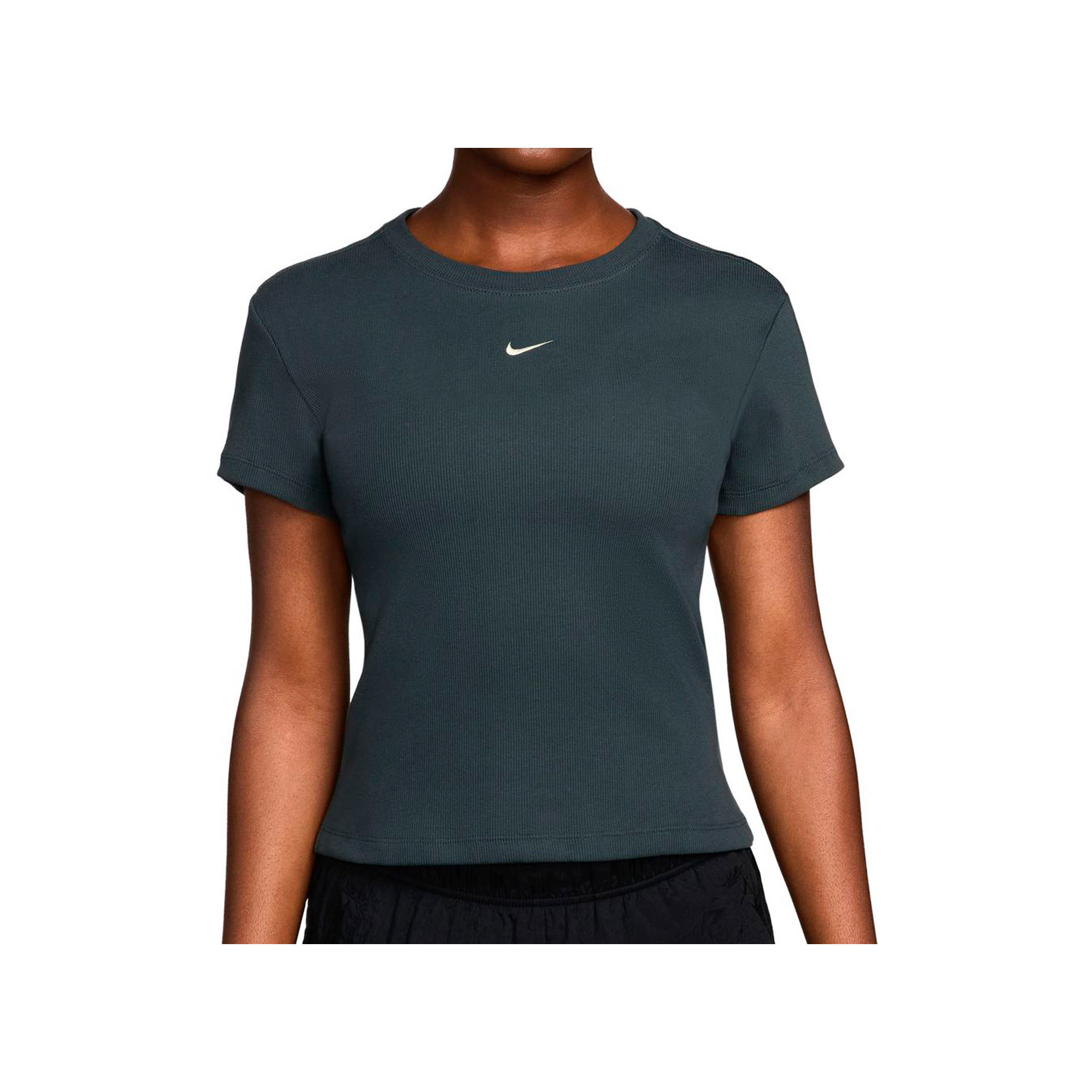 Nike w nsw rib tght ss tee Camiseta Mujer