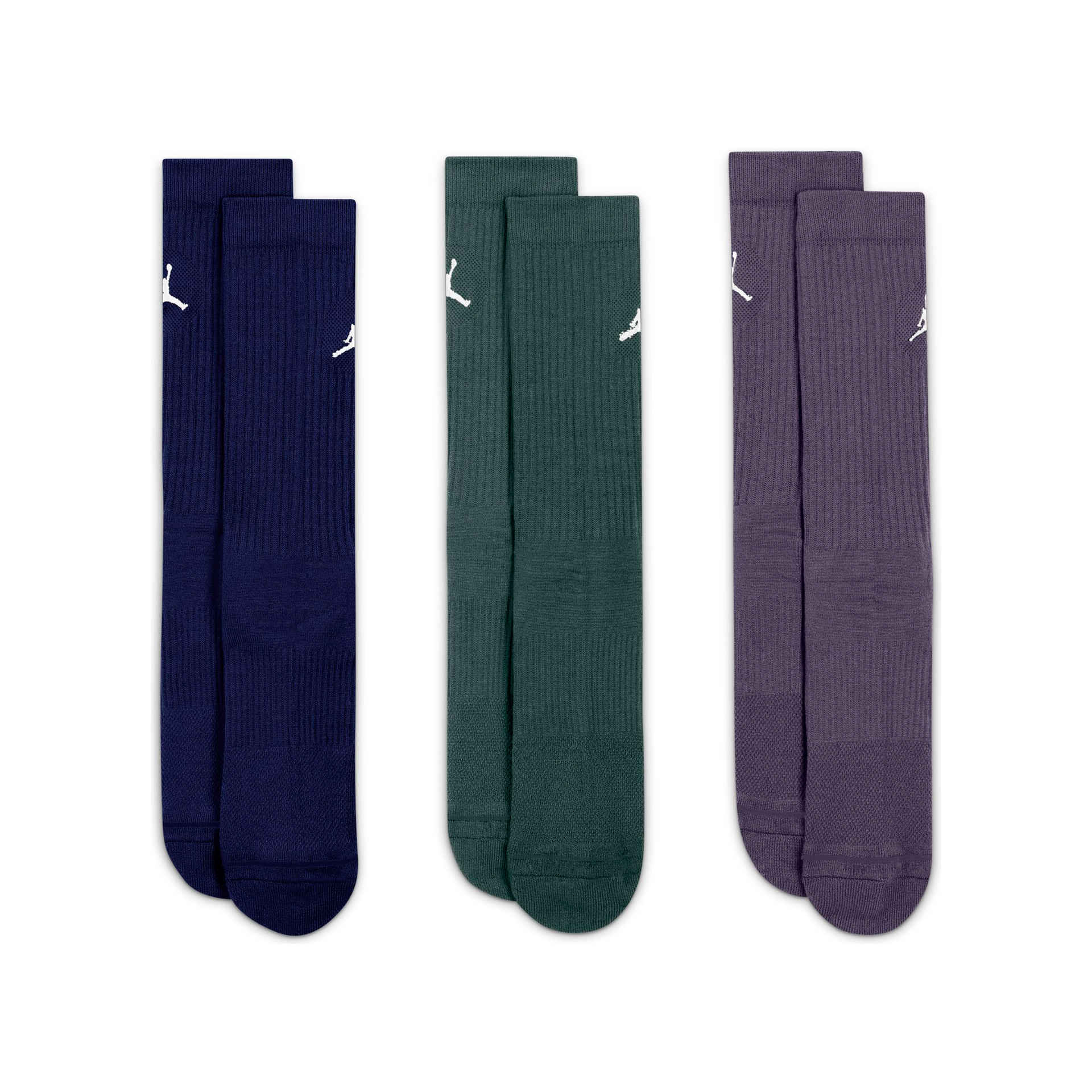Nike u j ed cush poly crew 3pr 144 Calcetines
