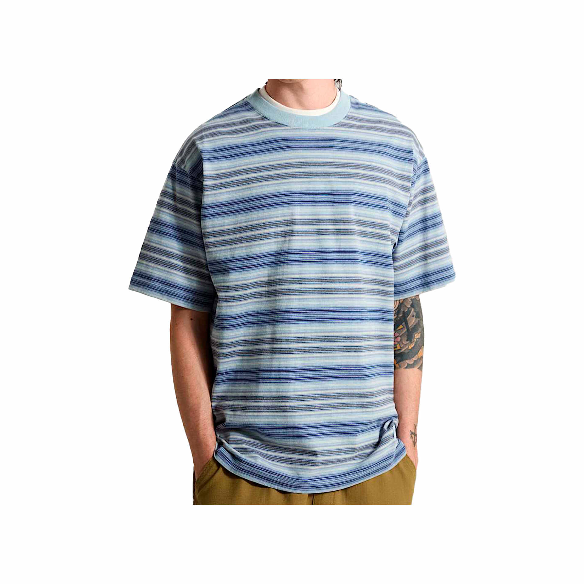 Vans stripe ringer loose ss knit Camiseta Hombre